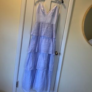 Seersucker, tiered dress. Amanda Uprichard. New, never worn!